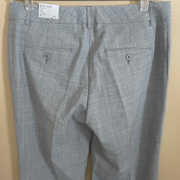 Express The Editor Flare Leg Pants Size 6 Gray Low Rise NWT Office Stretch - Picture 3 of 10